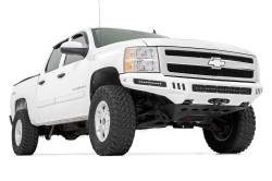 Rough Country Suspension Systems - Rough Country 10794 Front Bumper Skid Plate w/RC 10910 Black for 07-13 GM 1500 - Image 2