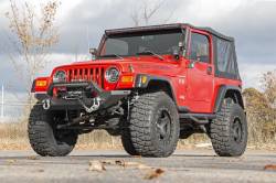 Rough Country Suspension Systems - Rough Country Rock Crawler Front Winch Bumper Black for Jeep Wrangler TJ 10595 - Image 4