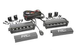Rough Country Black Series 6" Single Row LED Light Bars Pair 70706BL