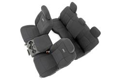 Rough Country Front/Rear Seat Covers Black for 19-24 RAM 2500/3500 Crew 91044