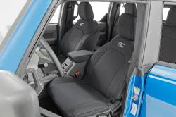Rough Country Suspension Systems - Rough Country 91045 Front/Rear Seat Covers Black for 21-26 Ford Bronco 4DR - Image 2