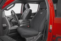 Rough Country Suspension Systems - Rough Country Front Seat Covers Black 15-23 Ford F150 Crew 91016 - Image 2