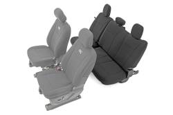 Rough Country 91017 Rear Bench Seat Covers Black for 15-26 Ford F150 Crew