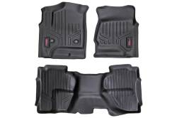 Rough Country Fr/Rr Floor Liners Black 14-18 Silverado/Sierra Ext M-21412