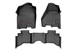 Rough Country Front/Rear Floor Liners Black for 12-18 RAM 1500 Quad M-31212