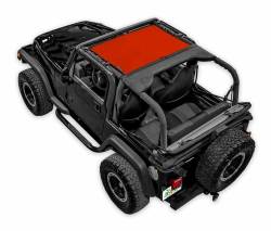 SpiderWebShade Mesh Bikini Top Red for Jeep TJ SWS-SHDKNI-01-TJ-RED