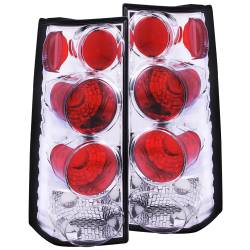 Anzo USA Chrome Euro Clear Lens Taillight Set Express/Savana Vans 211088