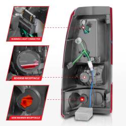 Anzo USA - Anzo USA 311007 Chrome LED Red/Clear Lens Taillight Set for Silverado Trucks - Image 5