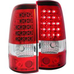 Anzo USA - Anzo USA 311007 Chrome LED Red/Clear Lens Taillight Set for Silverado Trucks - Image 1
