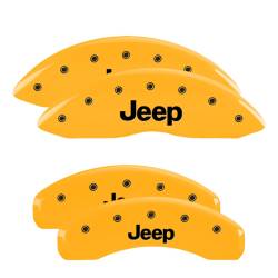 MGP Caliper Covers 42020SJEPYL F/R 4pc Engraved MGP Yellow for 11-21 Jeep Grand