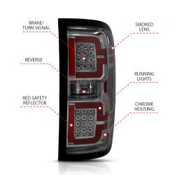 Anzo USA - Anzo USA 311290 LED Smoked Taillight Assembly for 14-18 Chevy Silverado 1500 - Image 2