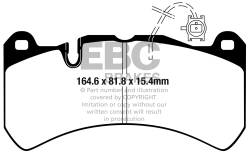 EBC Brakes - EBC Brakes DP52354NDX Bluestuff NDX Full Race Brake Pads for Giulia Stelvio - Image 2