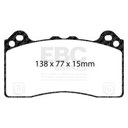 EBC Brakes - EBC Brakes DP52274NDX Bluestuff NDX Full Race Brake Pads for 16-18 Ford Focus - Image 3