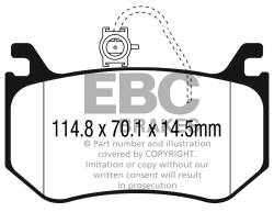 EBC Brakes - EBC Brakes DP52326NDX Bluestuff NDX Full Race Brake Pads for 17-20 Giulia - Image 2