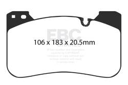 EBC Brakes - EBC Brakes DP32331C Redstuff Ceramic Low Dust Brake Pads - Image 1