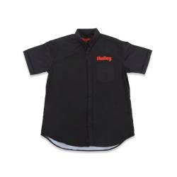 Holley - Holley 10437-2XHOL Button Short Sleeve 2XL Black - Image 1