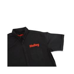 Holley - Holley 10437-2XHOL Button Short Sleeve 2XL Black - Image 3