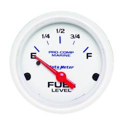 AutoMeter - AutoMeter 200760 Air-Core Marine Electric Fuel Level White 240-33Ohm 2-1/16" - Image 1