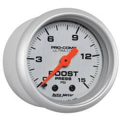 AutoMeter - AutoMeter 4302 Ultra-Lite Mechanical Boost Gauge 0-15PSI 2-1/16" - Image 3