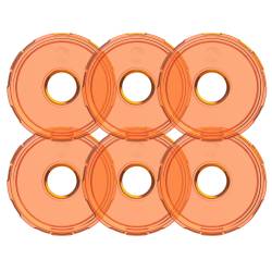 KC Hilites - KC HiLiTES 4412 Cyclone 2.0 LED Replacement Lens Amber 6-PK - Image 1