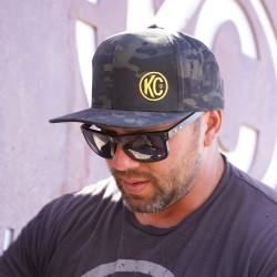 KC Hilites - KC HiLiTES 70212 Black Baseball Cap w/Yellow Logo Snap Back - Image 5