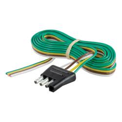 CURT - CURT 58032 4-Way Flat Connector Plug w/48" Wires Trailer Side - Image 1