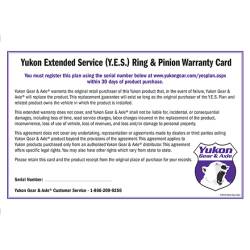 Yukon Gear and Axle - Yukon Gear YESRP YES Plan Extended Service Warranty for Ring/Pinion Set - Image 1