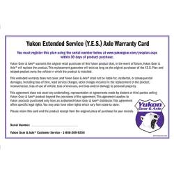 Yukon Gear and Axle - Yukon Gear YESAXLE YES Plan Extended Service Warranty for Axle Shaft - Image 1