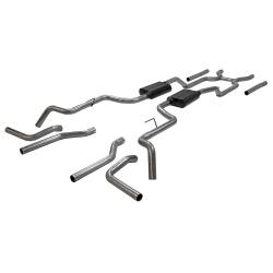 Flowmaster - Flowmaster 817937 2.5" American Thunder Cross-Back Exhaust 63-66 GM C10/1000 V8 - Image 1