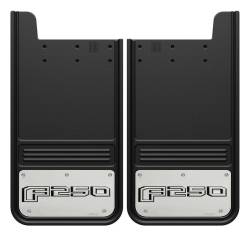 Gatorback - Gatorback GA1223F250-2 12"x23" Universal Black Mud Flaps F250 Logo - Image 1