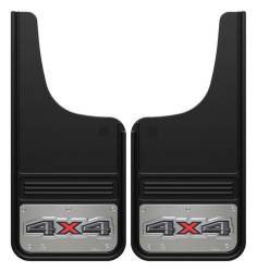 Gatorback - Gatorback GA1226CUT4X4-2 12"x26" Cut-Style Black Mud Flaps 4x4 Logo - Image 1