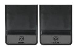 Gatorback - Gatorback GM1924RV 19"x24" Rear Dually Black Mud Flaps for RAM Head Logo - Image 1