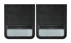 Gatorback - Gatorback GB2124TB 21"x24" Rear Dually Black Mud Flaps Tread Brite - Image 1