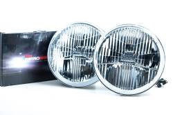 Morimoto LFRB155 Holley RetroBright LED Headlight Modern White 7" Round Each