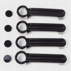 Trim Illusion - Trim Illusion DH6122BLK Front/Rear Door Handle Covers Black for Wrangler JK - Image 1