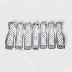 Trim Illusion - Trim Illusion ABS495 Chrome Front Grille Overlay for 18-23 Wrangler Rubicon JL - Image 1
