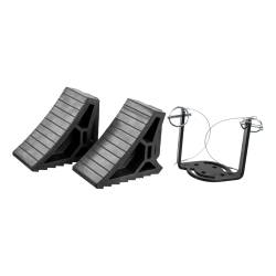 CURT - CURT 22802 HD Wheel Chocks 2-Pack w/Mounting Bracket - Image 1