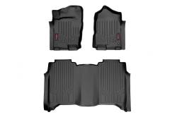 Rough Country Front/Rear Floor Liners Black for 16-24 Titan/XD Crew M-81715