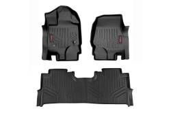 Rough Country M-51515 FR/RR Floor Liners Black for 15-26 Ford F150/Raptor Crew