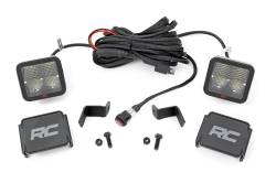 Rough Country Suspension Systems - Rough Country 82028 A-Pillar 2" LED Ditch Light Kit-Spot 15-26 F150/Lightning - Image 1