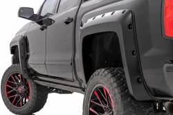 Rough Country Suspension Systems - Rough Country F-C11413A-GBA Black Pocket Fender Flares for 14-18 Silverado 5.8' - Image 1