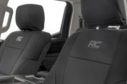 Rough Country Suspension Systems - Rough Country 91049 Front/Rear Seat Covers Black for 22-26 Toyota Tundra CrewMax - Image 2
