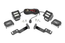 Rough Country 71088 A-Pillar 2" LED Ditch Light Kit-Flood for 05-15 Tacoma