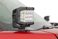 Rough Country Suspension Systems - Rough Country 71072 A-Pillar 2" LED Ditch Light Kit-Flood for 22-26 Tundra - Image 5