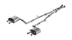 Borla - Borla 140936 S-Type Cat-Back Exhaust Dual Split Rear Exit for 22-23 Stinger 3.3L - Image 1