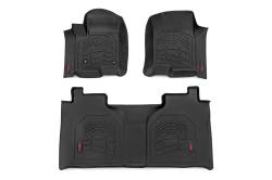 Rough Country SM21612 Fr/Rr Floor Liners Black for 19-26 Silverado/Sierra Crew