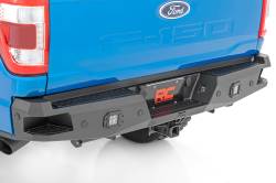 Rough Country 10810A Heavy Duty Black Rear Bumper for 21-23 Ford F150