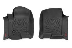 Rough Country Front Floor Liners Black 19-24 Silverado/Sierra SM2161