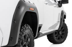 Rough Country Suspension Systems - Rough Country F-G12011A Pocket Fender Flares Black for 20-26 Sierra 2500HD/3500 - Image 1