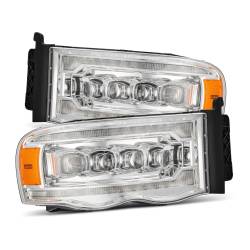 AlphaRex - AlphaRex 880565 Chrome LED Projector Headlights for 02-05 Dodge Ram - Image 1